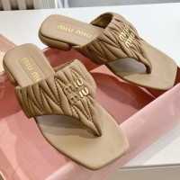 Кожаные шлепанцы Miu Miu Wander PREMIUM качества
