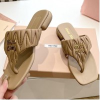 Кожаные шлепанцы Miu Miu Wander PREMIUM качества