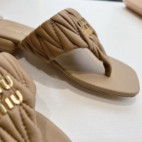 Кожаные шлепанцы Miu Miu Wander PREMIUM качества