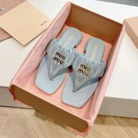 Кожаные шлепанцы Miu Miu Wander PREMIUM качества