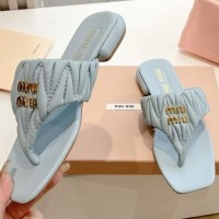 Кожаные шлепанцы Miu Miu Wander PREMIUM качества
