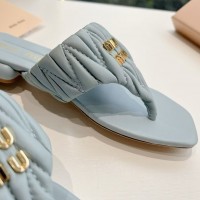 Кожаные шлепанцы Miu Miu Wander PREMIUM качества
