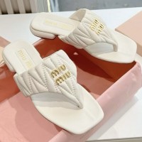Кожаные шлепанцы Miu Miu Wander PREMIUM качества