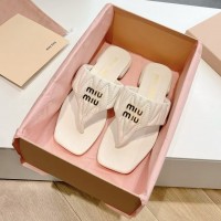 Кожаные шлепанцы Miu Miu Wander PREMIUM качества