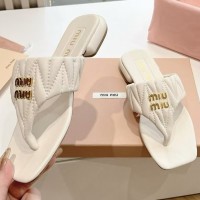Кожаные шлепанцы Miu Miu Wander PREMIUM качества