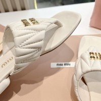 Кожаные шлепанцы Miu Miu Wander PREMIUM качества