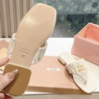 Кожаные шлепанцы Miu Miu Wander PREMIUM качества