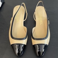 Балетки Chanel с открытым задником PREMIUM качества