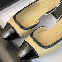 Балетки Chanel с открытым задником PREMIUM качества