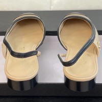 Балетки Chanel с открытым задником PREMIUM качества