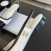 Балетки Chanel с открытым задником PREMIUM качества