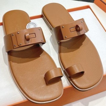 Кожаные сандалии Hermes PREMIUM качества