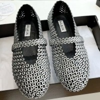 Замшевые балетки Alaïa с кристаллами PREMIUM качества