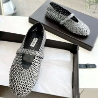 Замшевые балетки Alaïa с кристаллами PREMIUM качества