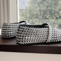 Замшевые балетки Alaïa с кристаллами PREMIUM качества
