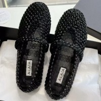 Замшевые балетки Alaïa с кристаллами PREMIUM качества