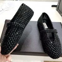Замшевые балетки Alaïa с кристаллами PREMIUM качества