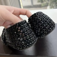 Замшевые балетки Alaïa с кристаллами PREMIUM качества