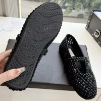 Замшевые балетки Alaïa с кристаллами PREMIUM качества