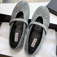 Замшевые балетки Alaïa с кристаллами PREMIUM качества