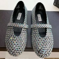 Замшевые балетки Alaïa с кристаллами PREMIUM качества