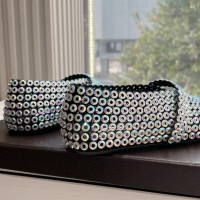 Замшевые балетки Alaïa с кристаллами PREMIUM качества