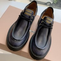 Кожаные ботинки Miu Miu PREMIUM качества