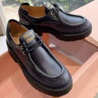 Кожаные ботинки Miu Miu PREMIUM качества