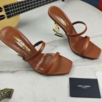 Кожаные босоножки Saint Laurent Opyum PREMIUM качества