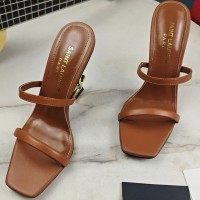 Кожаные босоножки Saint Laurent Opyum PREMIUM качества