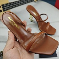 Кожаные босоножки Saint Laurent Opyum PREMIUM качества