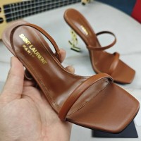 Кожаные босоножки Saint Laurent Opyum PREMIUM качества