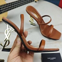 Кожаные босоножки Saint Laurent Opyum PREMIUM качества