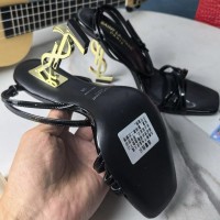 Кожаные босоножки Saint Laurent Opyum PREMIUM качества