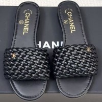 Кожаные сандалии Chanel с плетеным узором PREMIUM качества