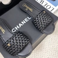 Кожаные сандалии Chanel с плетеным узором PREMIUM качества