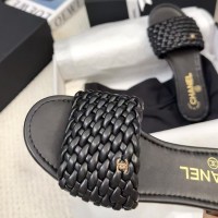 Кожаные сандалии Chanel с плетеным узором PREMIUM качества