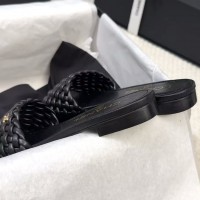 Кожаные сандалии Chanel с плетеным узором PREMIUM качества