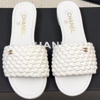 Кожаные сандалии Chanel с плетеным узором PREMIUM качества