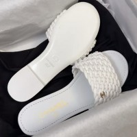 Кожаные сандалии Chanel с плетеным узором PREMIUM качества
