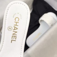 Кожаные сандалии Chanel с плетеным узором PREMIUM качества