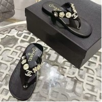 Шлепанцы Chanel с декоративными камнями PREMIUM качества