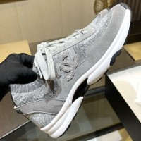 Кроссовки Chanel из замши и трикотажа PREMIUM качества