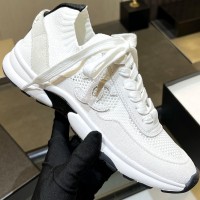 Кроссовки Chanel из замши и трикотажа PREMIUM качества