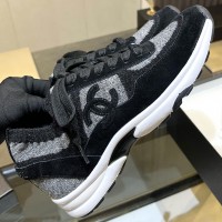 Кроссовки Chanel из замши и трикотажа PREMIUM качества