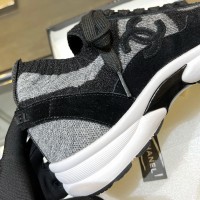 Кроссовки Chanel из замши и трикотажа PREMIUM качества