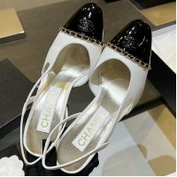 Кожаные туфли Chanel с цепочной отделкой PREMIUM качества