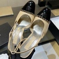 Кожаные туфли Chanel с цепочной отделкой PREMIUM качества