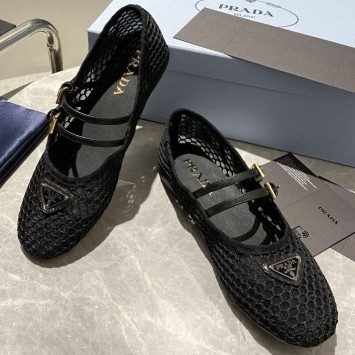 Сетчатые балетки Prada Mary Jane