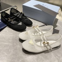 Сетчатые балетки Prada Mary Jane